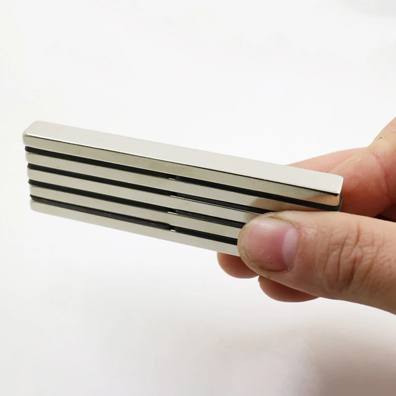 

Wangyatian 2pcs 100x10x5mm N35 Block Powerful Neodymium Magnet Permanent Rare Earth Fridge Square Magnets 100*10*5mm