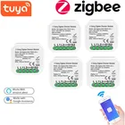 Tuya ZigBee3.0 Интеллектуальный переключатель Wi-Fi светодиодный светильник без нейтральный триггерный релейный модуль диммер переключатель приложение Smart Life Управление для Alexa Google Home