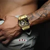 2022 العلامة التجارية الجديدة Oulm ساعات كوارتز الرجال العسكرية للماء ساعة اليد الفاخرة الذهب الفولاذ المقاوم للصدأ ساعة رجالية Relogio Masculino 4