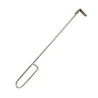 Грабли из нержавеющей стали для древесного угля 46 см, грабли для ясеня, инструмент для барбекю, грабли для покера Kamado Joe, древесный уголь, горелка, серебро A50