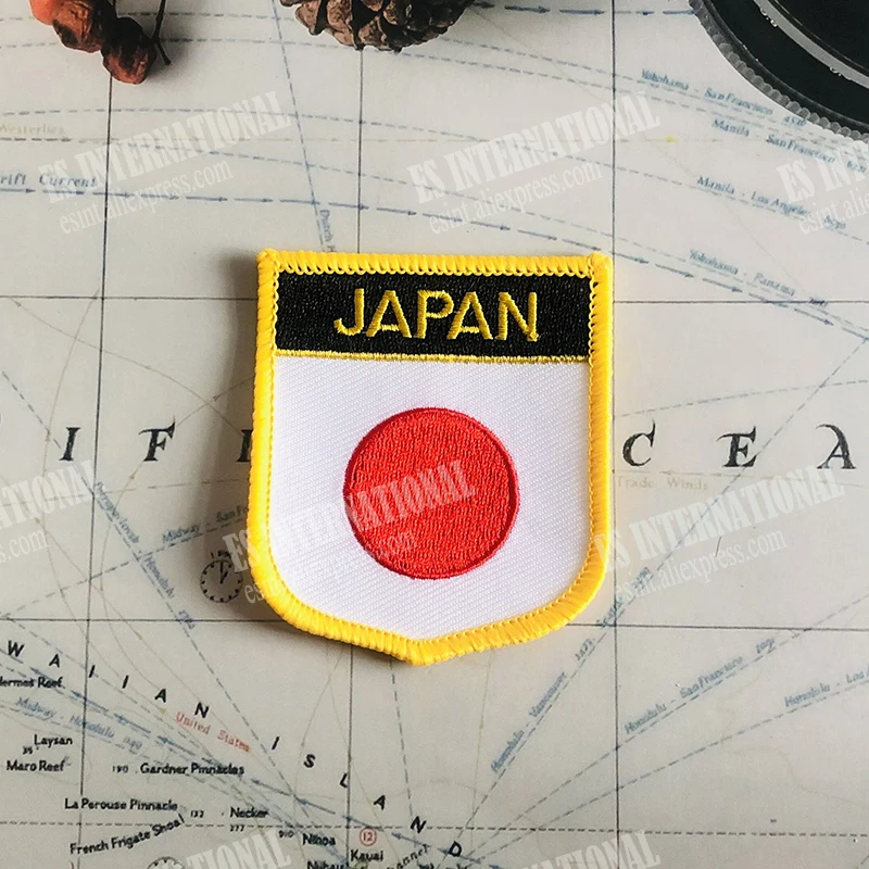 Японский национальный флаг значки повязка на руку нашивки с вышивкой и заколка
