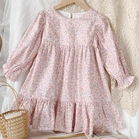 dress 2021 new spring autumn party floral dress kids clothing childrens dresses casual pink dress girl clothes
