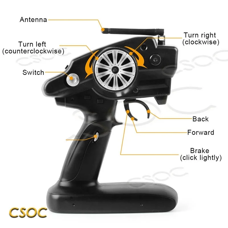 

CSOC 45 Km/h 1:10 High Speed RC Drift Racing Cars Remote Control Toys Vehicle for Boys Big Off-road 4WD LED Headlight Dropship