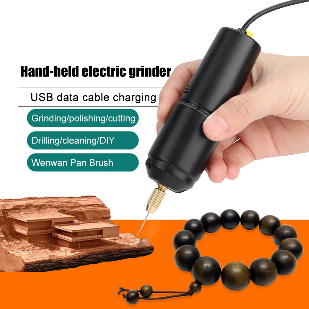 

Mini Electric Drills Portable Handheld Micro USB Drill with 3pcs Bits DC 5V for Jewelry Making DIY Wood Craft Tools