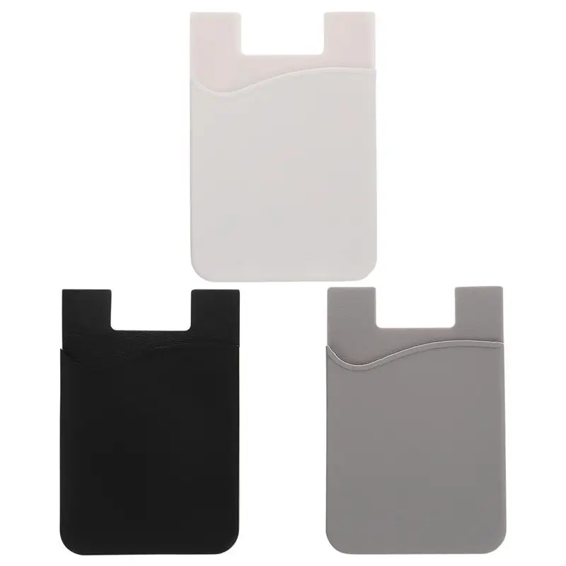 

3Pcs Cell Phone Back Pouches Cards Holders Adhesive Phone Pockets Cards Sleeves