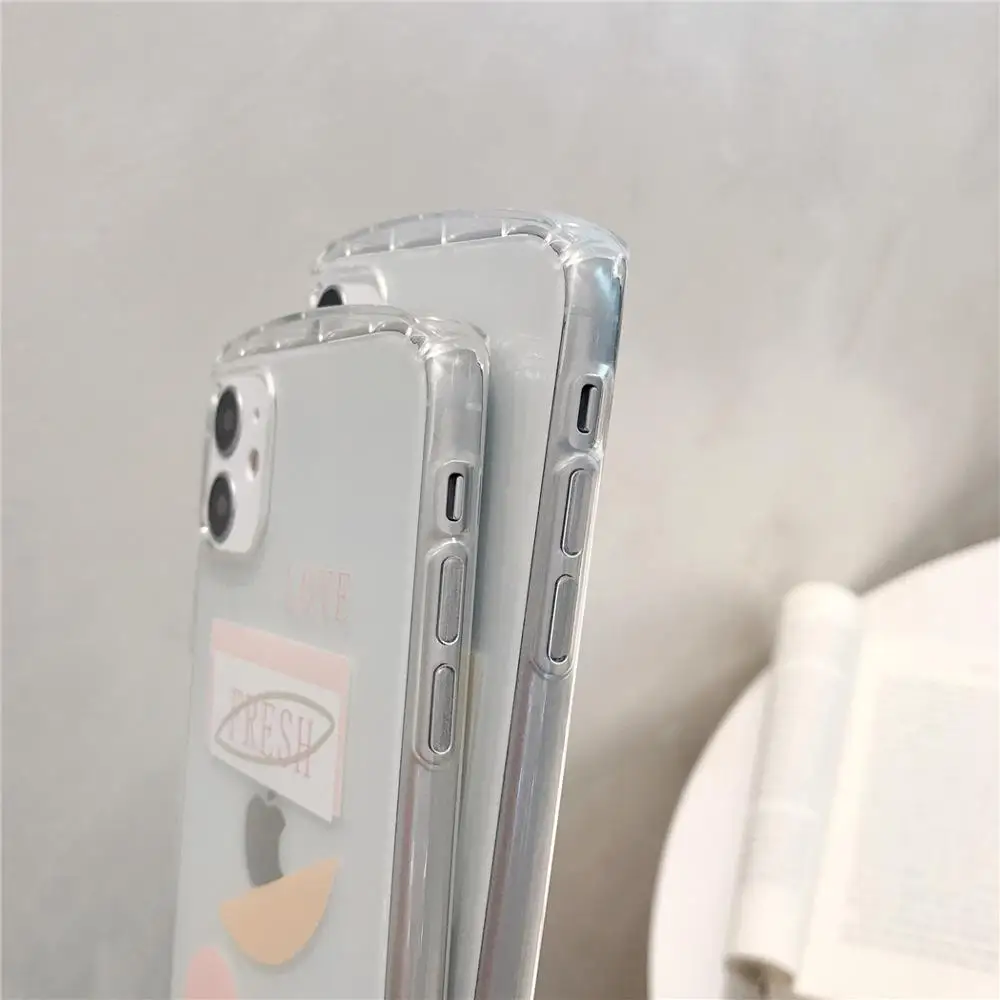 Милый простой ударопрочный чехол для iPhone 11 Pro XS Max SE 2020 7 8 Plus XR X мягкий прозрачный
