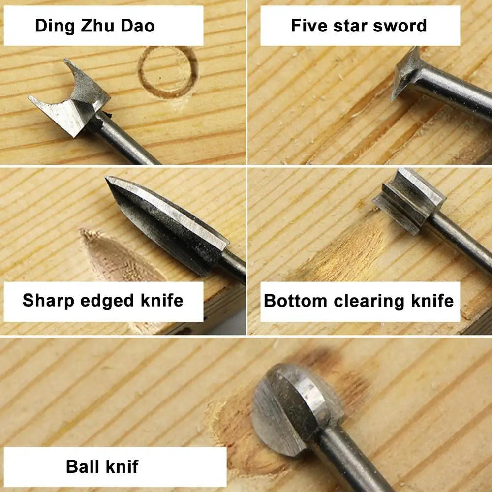 5 шт. стальные гравировальные сверла 3 мм хвостовик вращающийся инструмент для