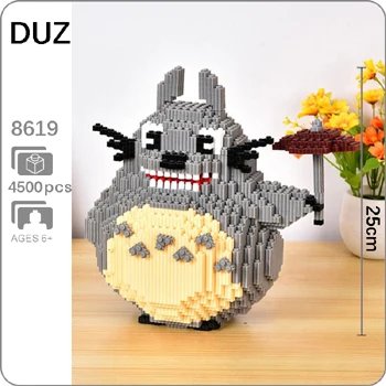 Totoro Xizai животное Хаски Шнауцер корги собака персидская кошка панда жираф Свинья Пикачу Марио Йоши DIY Мини строительные блоки игрушка без коробки - Цвет: Totoro