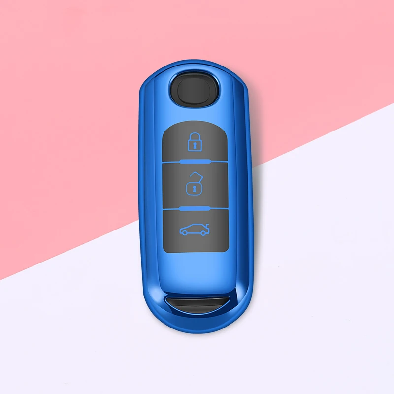 Чехол для ключа автомобиля защитный чехол из ТПУ Mazda 2 3 5 6 CX5 CX7 CX9 Miata MX5 Axela Atenza умный