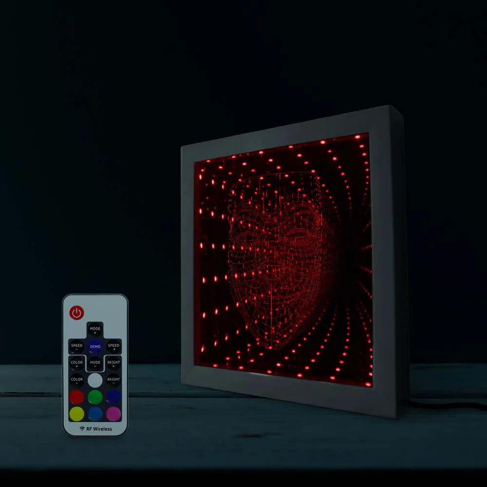 Анонимная Маска Гая Фокса светодиодсветодиодный бесконечность зеркало Дерево