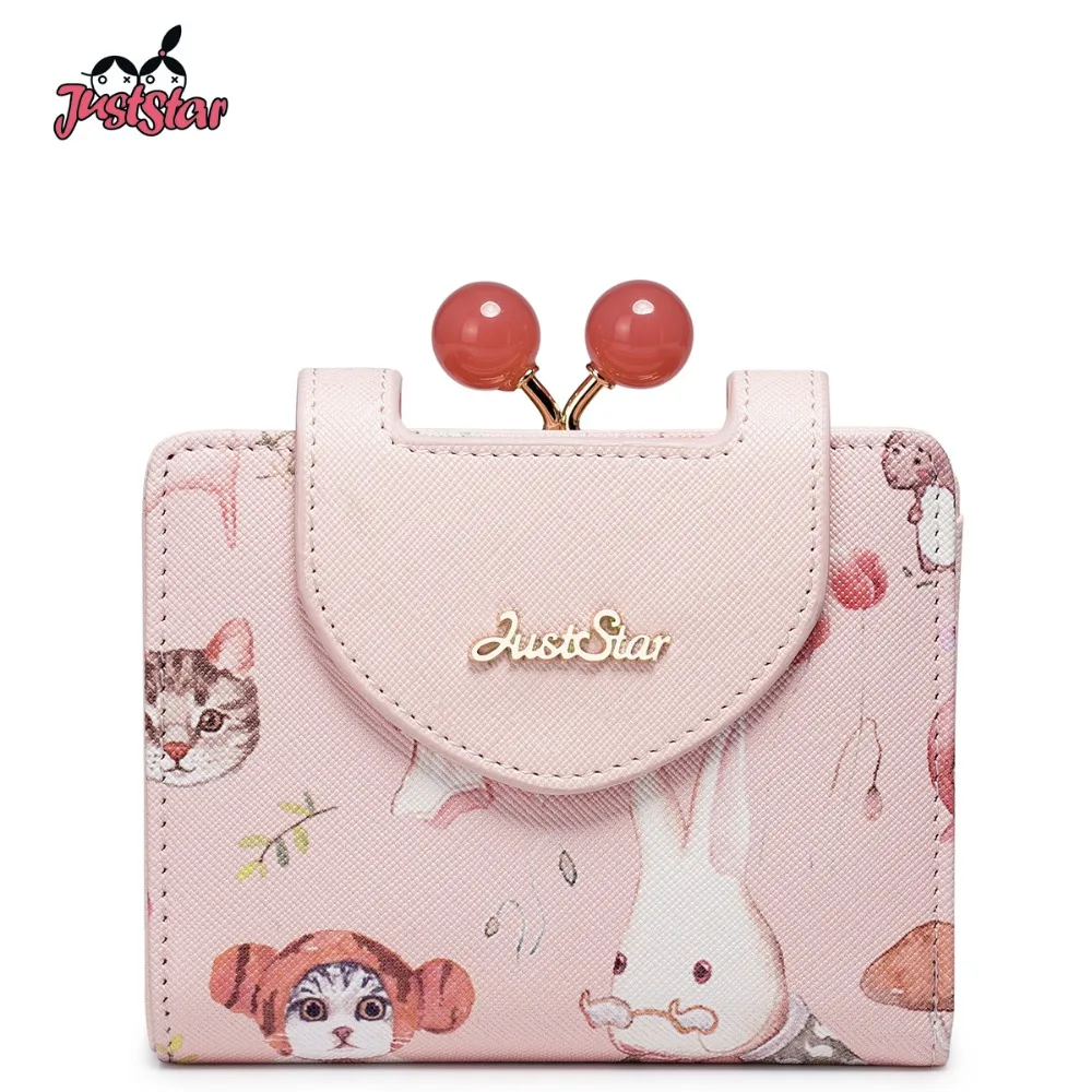 Кошелек JUST STAR Женский из искусственной кожи с мультяшным котом|brand purse|fashion brand