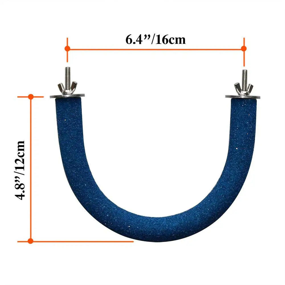 Adeeing U Тип Гибкий питомец попугай глазурь стойка игрушка шлифовальный стержень