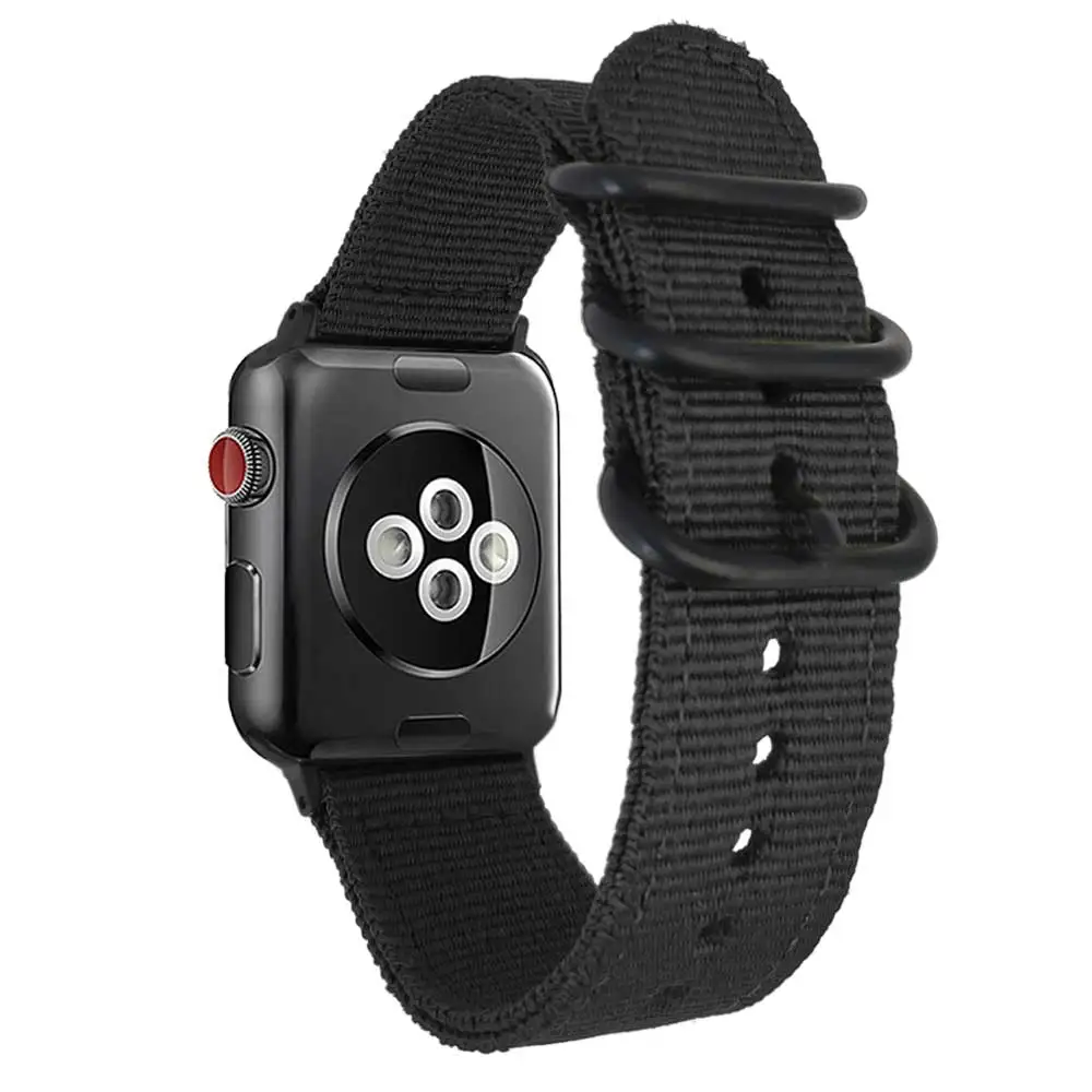 Ремешок нейлоновый для наручных часов Apple Watch band 40 мм 44 se 6 5 4 сменный Браслет 42 38 3/2/1
