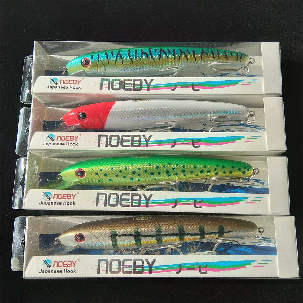 

NOEBY 4pcs 18cm 48g Floating Minnow Trolling Lure Long Casting Wobblers Artificial Bait for Boat Saltwater Fishing Tackle