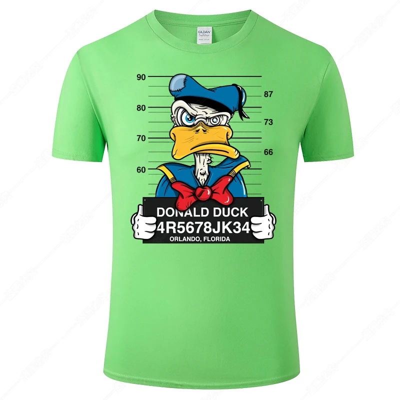 Футболка хлопковая с принтом Дональд Дак коротким рукавом J103