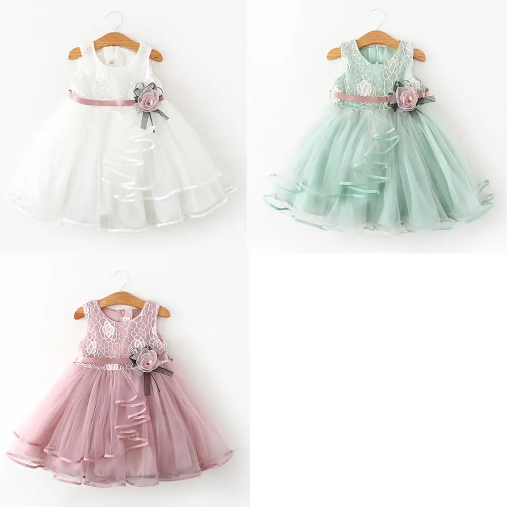 

Baby Girl Lace Dress Girl Princess Dresses Sleeveless Vacation Beach Family Celebrations Girl Summer Dress Cotton Party Cosplay