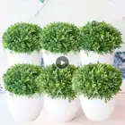 Искусственные зеленые растения, бонсай, маленький горшок для деревьев, искусственный цветок, искусственное растение для гостиной, дома, сада, вечеринки