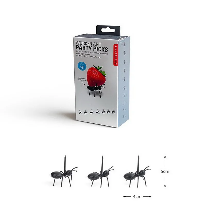 12 шт./компл. милая мини-вилка в виде муравьев экологически чистая пластиковая
