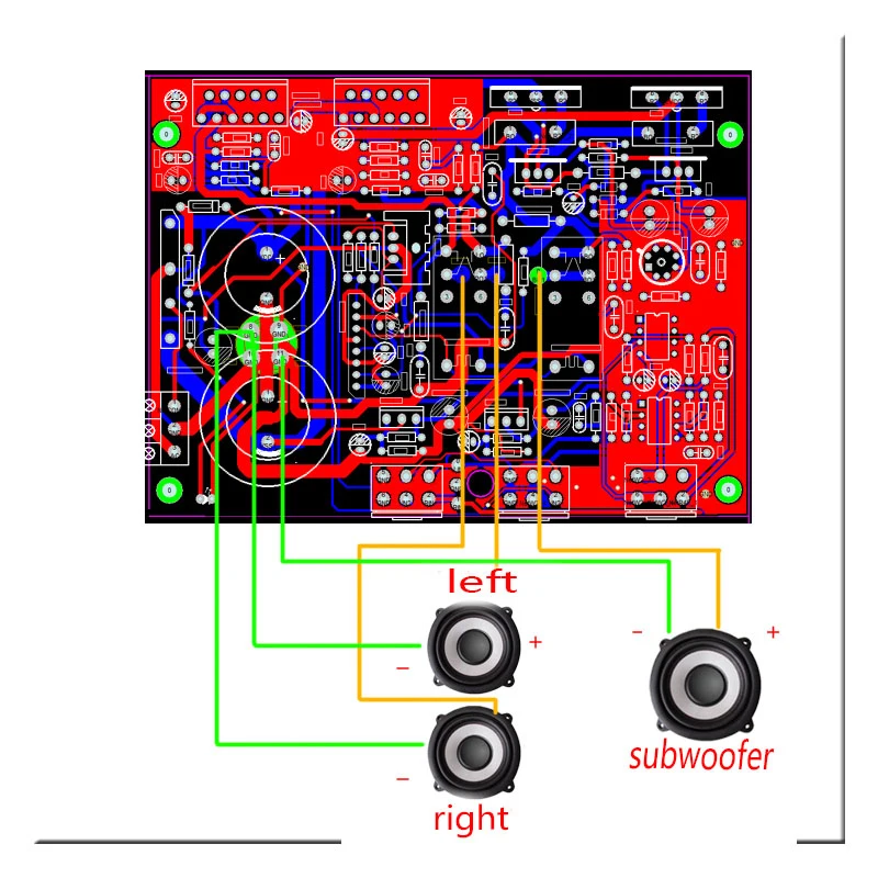 

150W+68W*2 AC Dual 15 To 28V 4.2 Bluetooth Amplifier Board LM3886 Discrete Subwoofer 2.1 Amplifier Board with Preamp