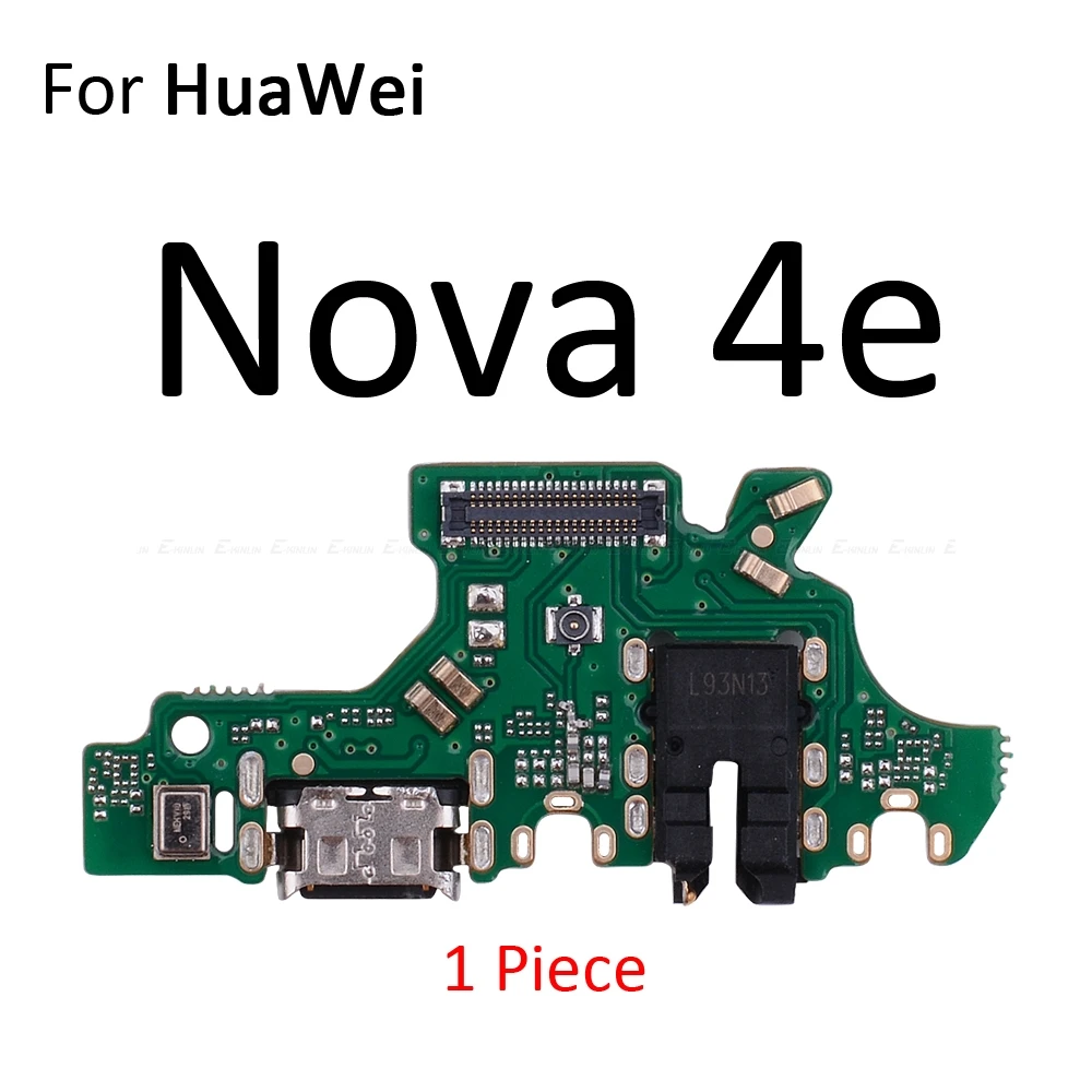 For Nova 4e Соединительная плата для зарядного порта, гибкий кабель с микрофоном для HuaWei Nova 5i 4e 4 3 3i 3e 2 2S 2i Plus Lite Young - Цвет: For Nova 4e