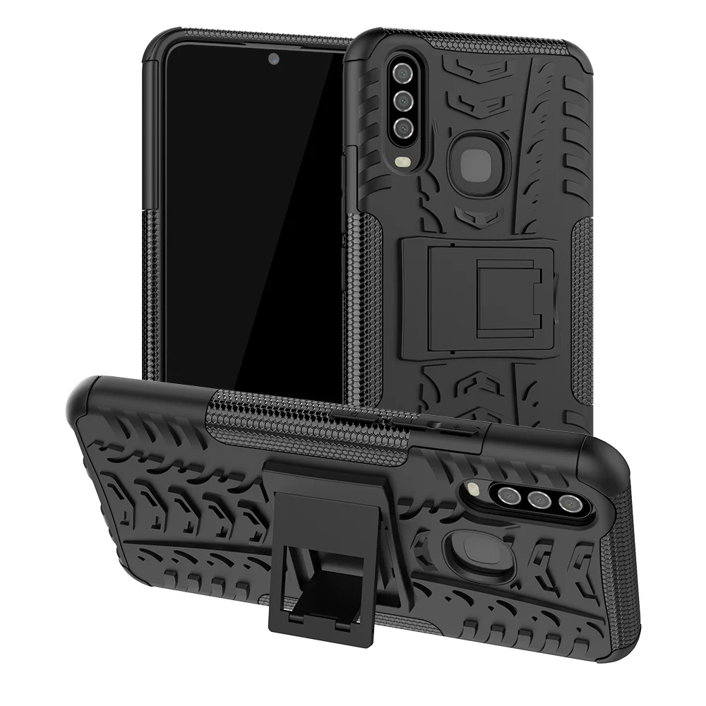 

For VIVO Y17 / Y15 / Y12 / Y3 Case Hard Plastic Soft Silicone Hybrid Armor Stand PC + TPU Cover