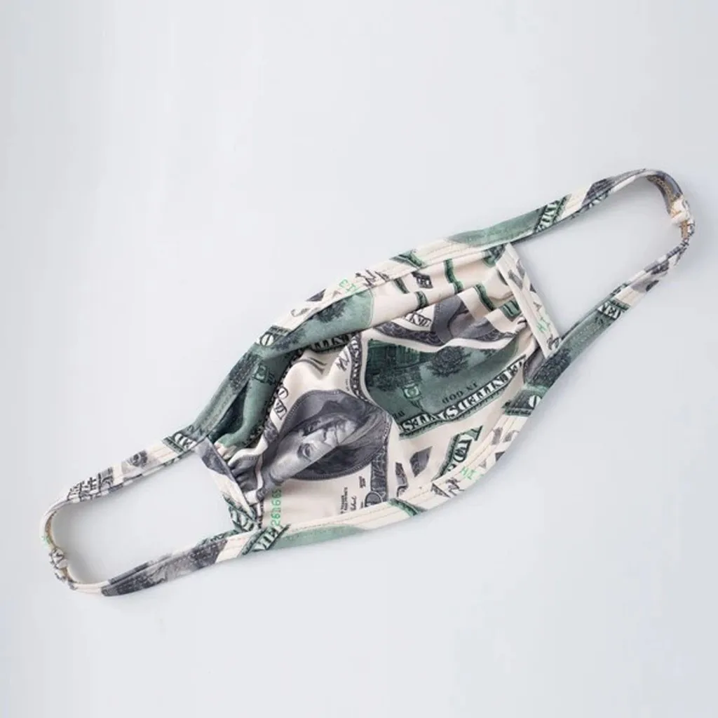 

#H25 Fashion Print Breathable Anti Pollution Face Mask Cotton Washable Anti Dust Anti-ultraviolet Mouth Mask Women