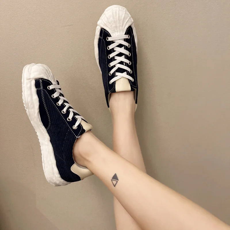 

Women's Shoes Casual Shoes Spring Sneakers Superstar Platform Woman-shoes Fashion 2021 Thick Sole Roses Cotton Fabric PVC PU Lac