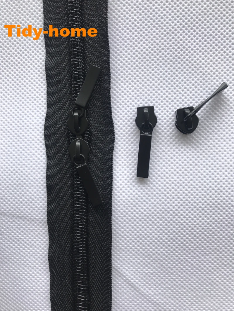 20 шт./лот No.5 черные нейлоновые ползунки на молнии пулер для #5 нейлоновый