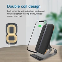 wireless charger 20w qi dual coil fast charging stand pad dock station for iphone 13 pro max mini samsung galaxy s20 edgenote 9