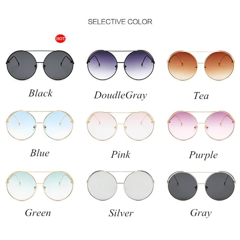 Модные дизайнерские солнцезащитные очки в круглой оправе винтажные