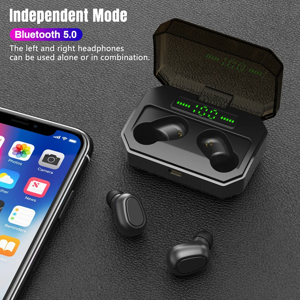 Tws-стереонаушники L25 с поддержкой Bluetooth 5 0 и светодиодный ным дисплеем |