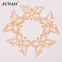 junao 10pcs 2538mm butterfly flatback rhinestone applique resin strass sew on crystal stones sewing wedding appliques craft