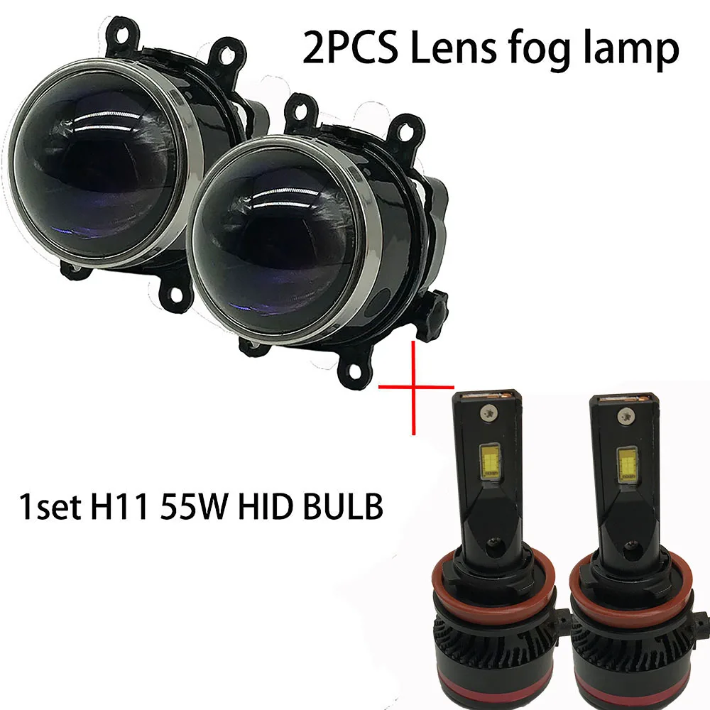 55W LED BULB 2 шт. для Mitsubishi Outlander Sport& RVR 2007-/ASX сверхяркий объектив противотуманный светильник лампа 8321A46 35 Вт 55 Вт светодиодный - Цвет: 55W LED BULB