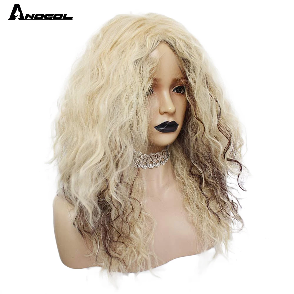 Женский длинный синтетический парик Anogol в стиле диско качающийся кудрявый