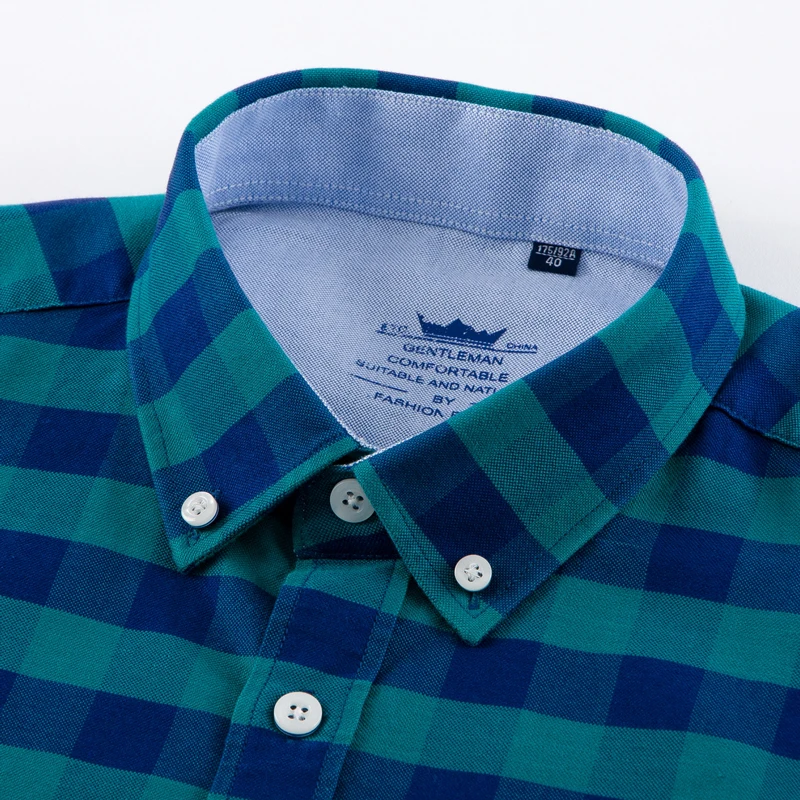 Мужская Повседневная рубашка из ткани Оксфорд толстая хлопковая Классическая в