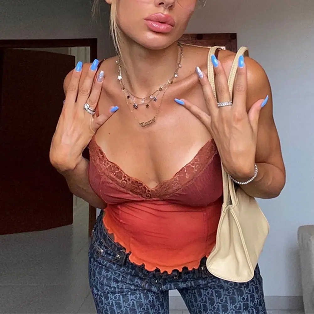 Y2k для женщин короткий топ корсет сексуальная майка маечки без бретелек Кружева