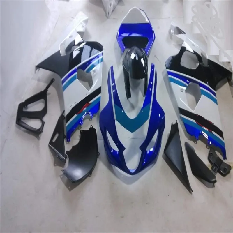 Бесплатная Настройка обтекателей для Suzuki GSX R600 R750 04-05 белый синий Обтекатели GSXR600