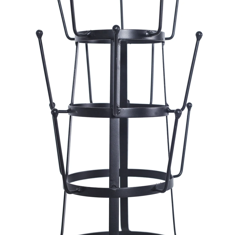

Stylish Steel Mug Tree Holder Organizer Rack Stand (Black)