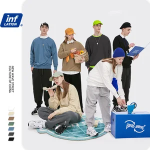 Надувная Мужская Базовые свитшоты 2020 AW o-образным вырезом хлопковые свитшоты 10 цветов мужские простые толстовки свитшоты 9603W