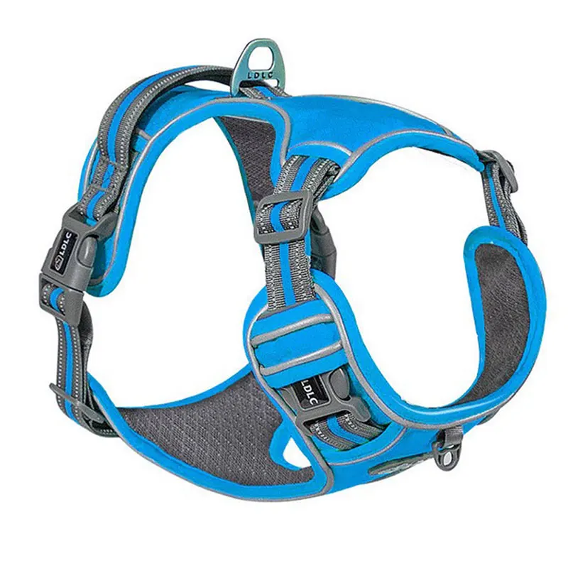 

Reflective Nylon pet Dog Harness All Weather Service Dog Ves Padded Adjustable Safety Vehicular Lead For large medium small Dogs