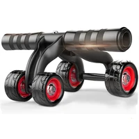 four wheel abdominal roller wheel arm waist legs strength trainer body building home indoor gym exercise muscle fitness