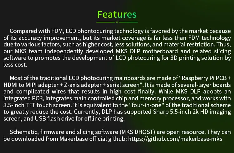 Части 3d принтера MKS DLP FDM lcd панель управления фотоотверждением с 3," TFT сенсорным дисплеем