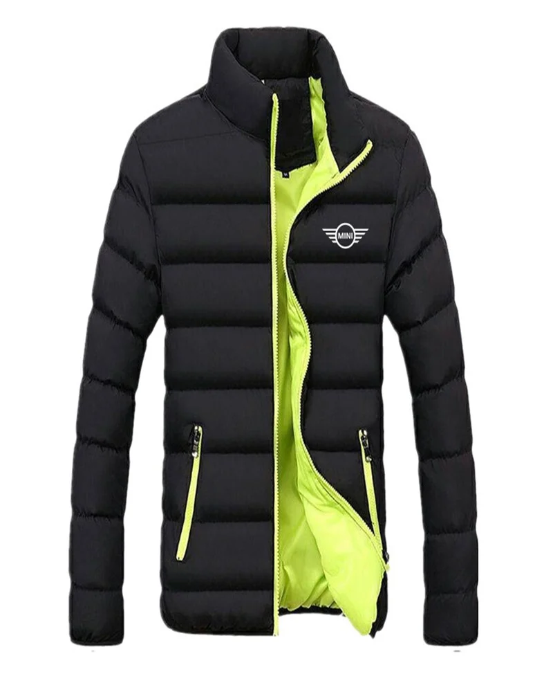 

2021 Winter Thicken Men's MINI Car Logo Stand Collar Down Cotton Jacket Casual Fashion Sports Trendy Cotton Jacket