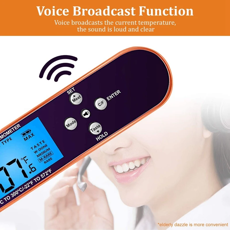 Водонепроницаемый мгновенный считывание Ультра быстрый цифровой термометр для