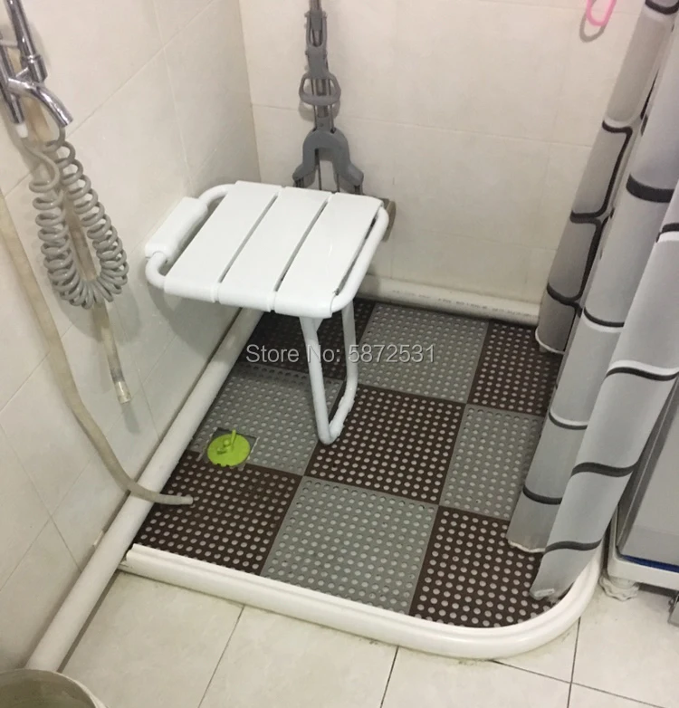 

Aluminum Toilet safety bathroom Wall Mounted Shower Seats for the elderly with legs Wall Mounted Shower Seats