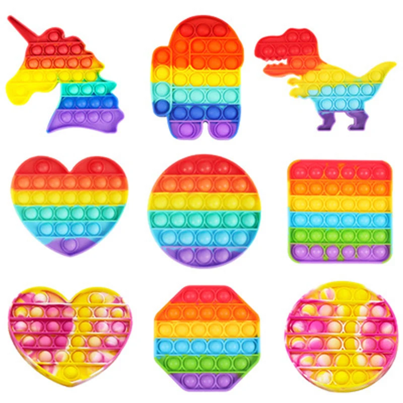 

Cheap Classic Fidget Toys Popite Anti Stress Reliever Simple Dimple Sensory Toys Push Bubble Fidget Toy Antistress Free Shipping