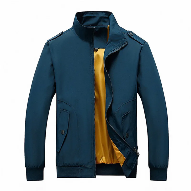 

2019 New Spring and Autumn Men's Fashion Slim Fit Jacket Men's Casual Solid Color Collar Jacket Coat Men's Plus Size 5XL