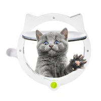 pet supplies two color cat door cute shape free out and in intelligent control easy to install dog fence gate puppy accessories