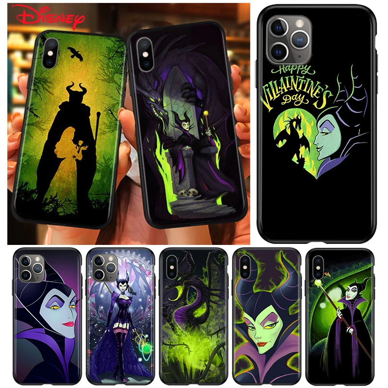 

Silicone Black Cover Cartoon Disney Maleficent For Apple IPhone 12 Mini 11 Pro XS MAX XR X 8 7 6S 6 Plus 5S SE Phone Case