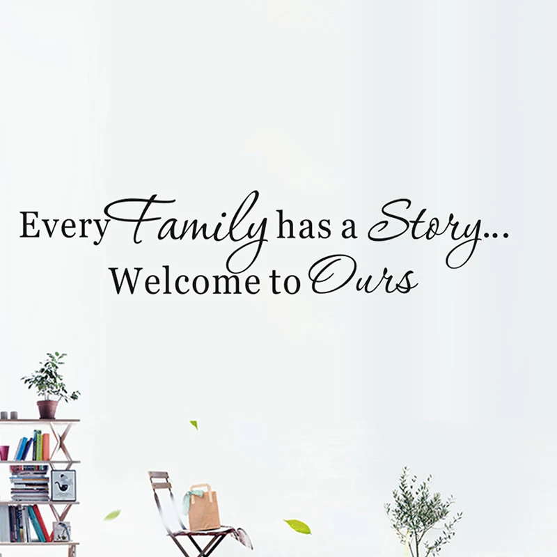 Настенная виниловая наклейка с изображением семейных историй для гостиной